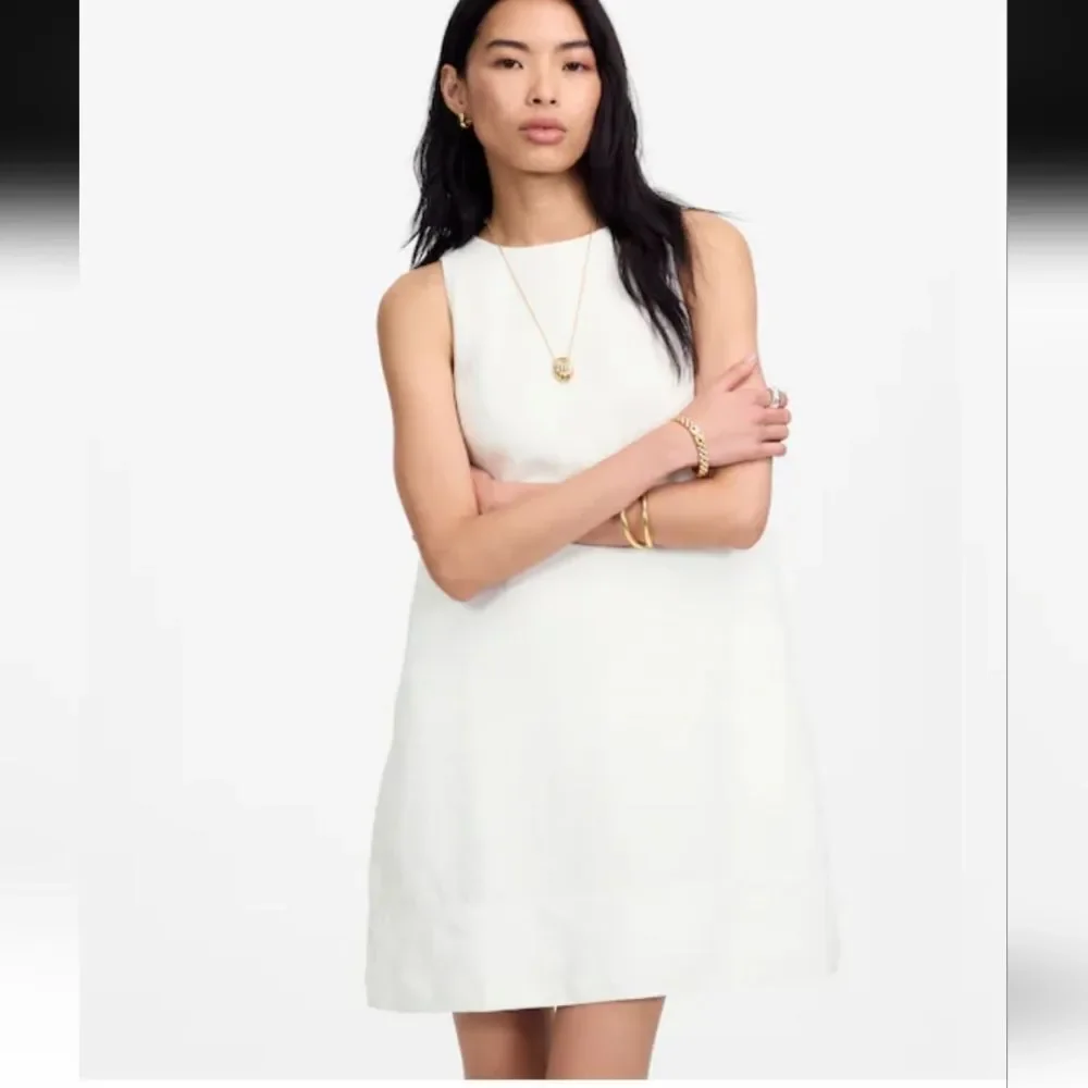 NWT Madewell Linen Dress White Shift Mini With pockets Size XXS - Picture 11 of 13